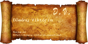 Dömény Viktória névjegykártya